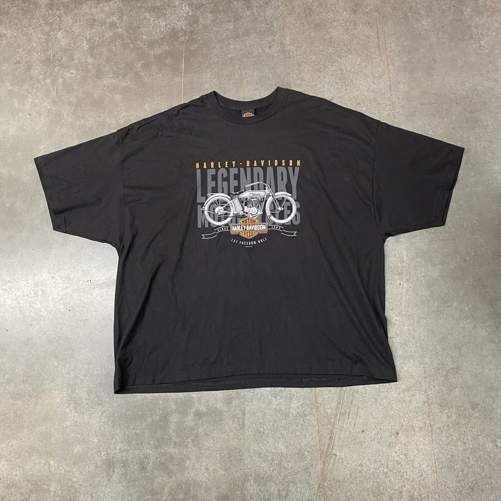 Harley Davidson‎ Legendary Motorcycles Graphic T Shirt Black Mens 5XL